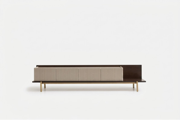 Sideboard RTV Lowboard TV Stand Table Living Room Wood Beige Modern