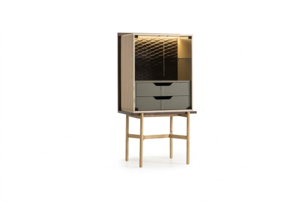 Bar cabinet cupboard display cabinet bar wood living room modern beige luxury