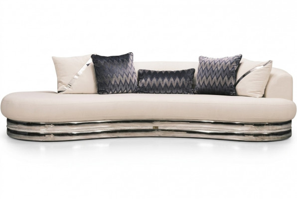 Three-seater couch sofa, three-seater upholstered sofa, fabric sofa, modern white