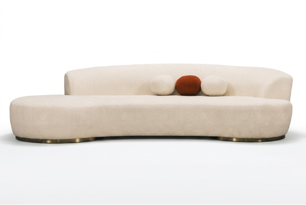Upholstered sofa three-seater couch sofa 3-seater fabric sofa modern white