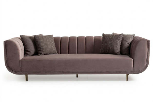 Modern couch three-seater sofa upholstered sofa fabric sofa purple 3-seater new
