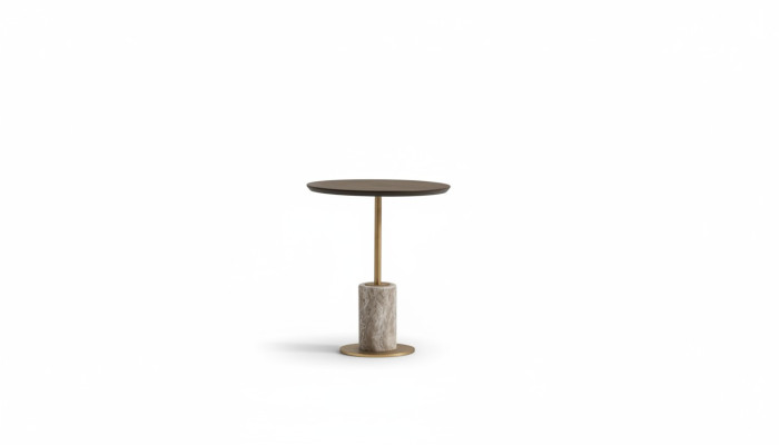 Side table coffee table sofa table wooden round brown table