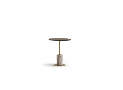 Side table coffee table sofa table wooden round brown table