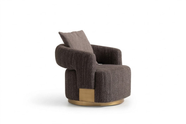 Armchair Single Seater Grey Wood Living Room TV Chair Recliner Chair
