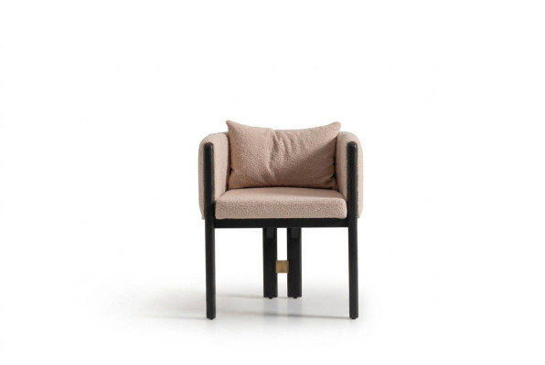 Dining chair group set chairs kitchen chair 4-piece armchair beige