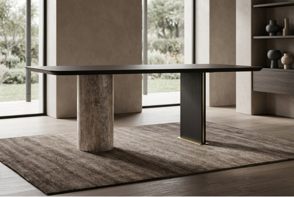 Dining table dining room table table dining room wood brown 220 cm modern