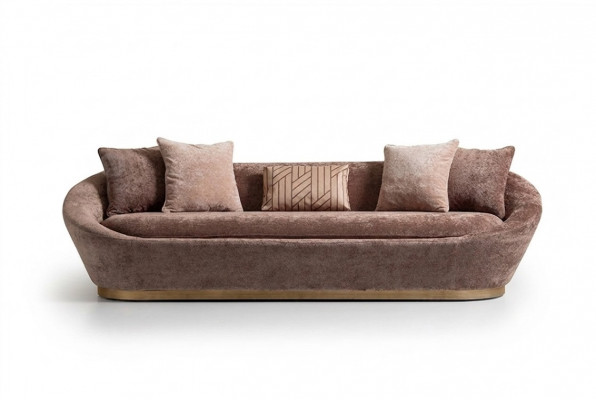 Three-seater sofa 3-seater fabric sofa beige luxury upholstered sofa couch fabric