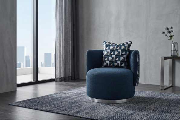 Recliner Chair Modern Blue Upholstery Fabric Seat Design Modern