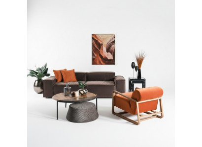 Fabric sofa set three-seater armchair gray couch set suite