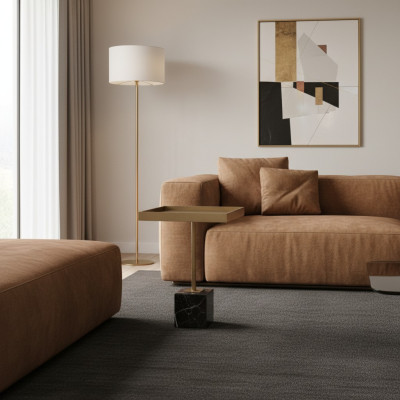 Group side table coffee table gold sofa table metal 2-piece set