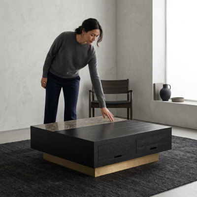 Coffee table side table coffee table sofa table black table metal