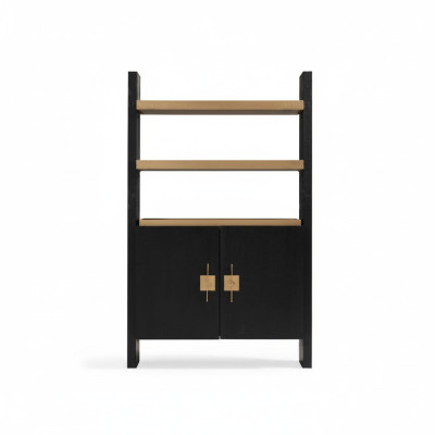 Cabinet with shelves wooden cabinet wardrobes wood black design gold new