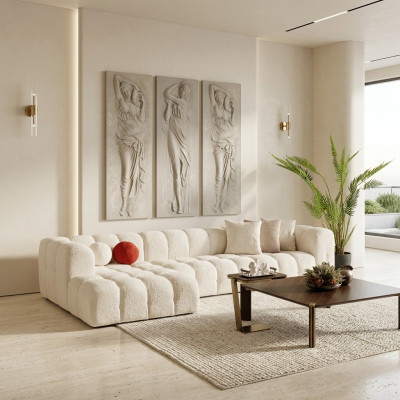 Sectional sofa fabric sofa upholstered sofa modern luxury sofa relax white sofas