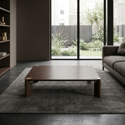 Coffee table side table living room coffee table brown wood table