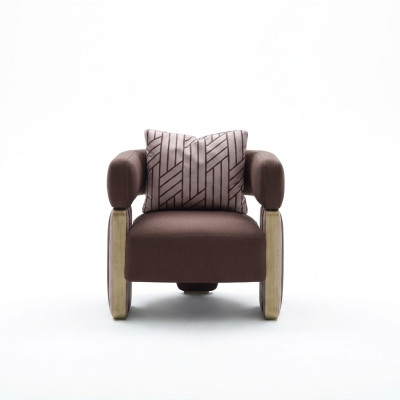 Cocktail chair armchair single-seater living room club chair white fabric seat