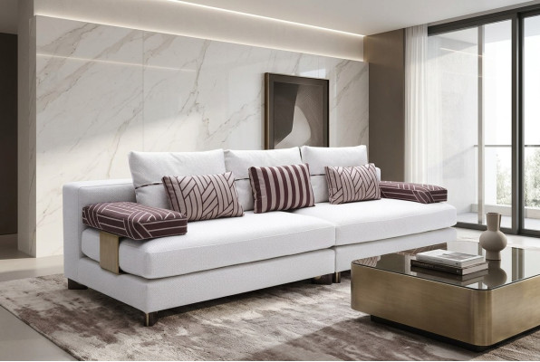 Sofa 4-seater fabric sofa Sofa 4-seater upholstered sofa white sofas modern