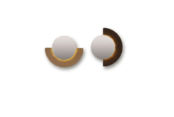 Group Wall Mirror Set 2-piece Decorative Mirror Hallway Mirror Round Wood Set
