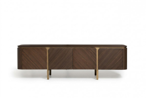Sideboard RTV Lowboard TV Stand Table Wood Brown Living Wall Modern