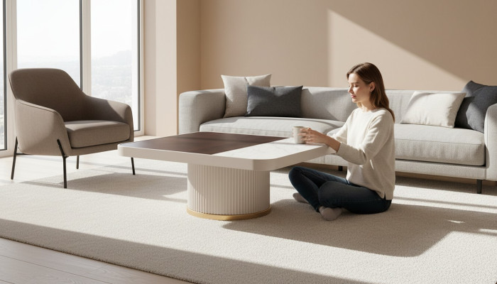 Coffee table side table living room sofa table table white
