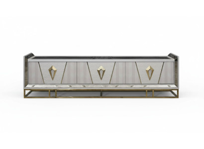 Sideboard RTV Lowboard TV Stand Wood Gray Living Room Table Modern