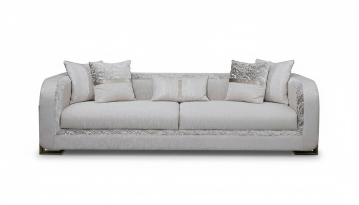 Three-seater sofa 3-seater gray upholstered sofa fabric sofa modern sofas