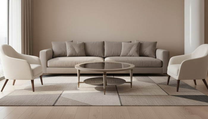 Coffee table side table sofa table glass living room beige