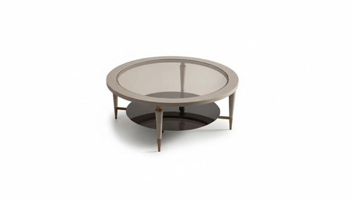 Coffee table side table sofa table glass living room beige