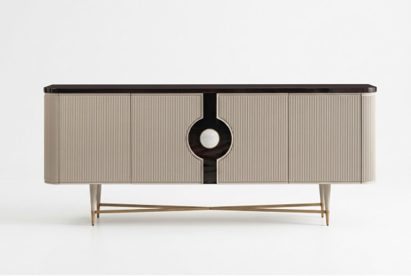 Sideboard Cabinet Wardrobe Dresser Wood Wooden Cabinet Beige Luxury Design