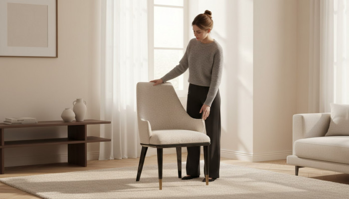 Group of dining room chairs, kitchen chairs set of 2 chairs, upholstered chairs, beige