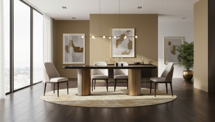 Dining table dining room table table wooden table wood dining room brown luxury