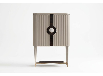 Bar cabinet, cabinet, wooden cabinet, wood bar, beige, drinks, design, bottles.
