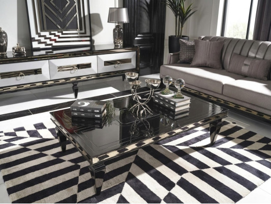 Coffee table, side table, coffee table, wood, living room, black