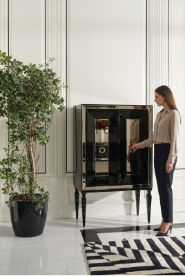 Design bar cabinet wooden cabinet wood bar black drinks