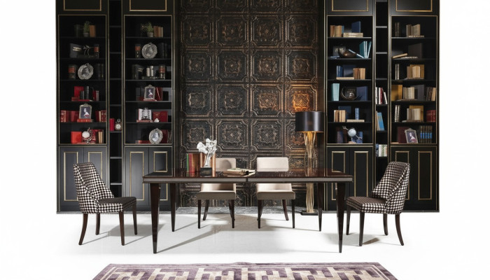 Dining corner dining room dining set luxury dining table chairs black wood 7-piece