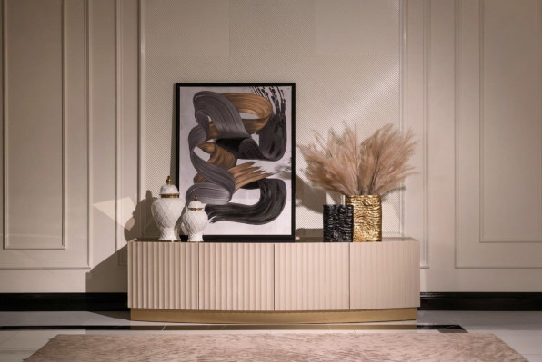 Sideboard cupboard cabinet wooden cabinet wood beige living room