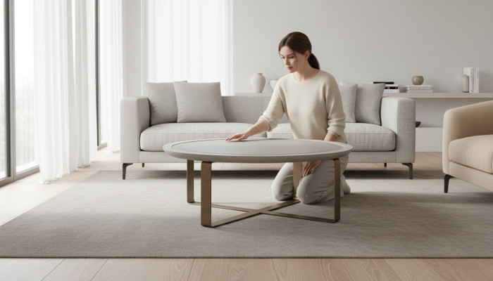 Modern coffee table side table coffee table sofa table beige metal