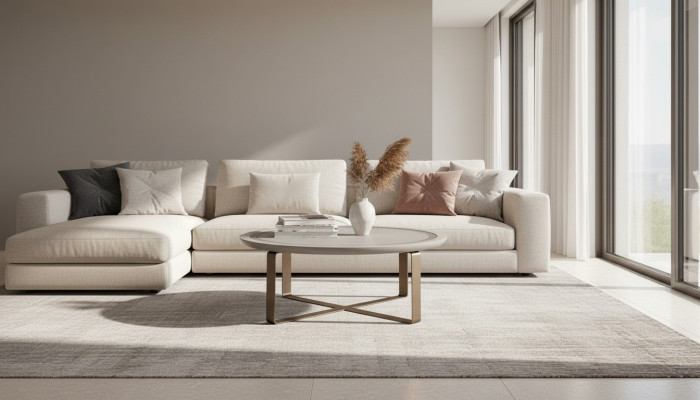 Modern coffee table side table coffee table sofa table beige metal