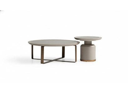 Complete coffee table side table beige sofa table metal living room
