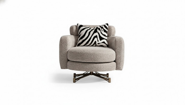 Armchair Wingback Chair Cocktail Chair Club Chair Gray Fabric Upholstered Seat