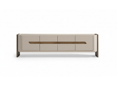 Sideboard RTV Lowboard TV Stand Beige Wood Living Room Cabinet Modern