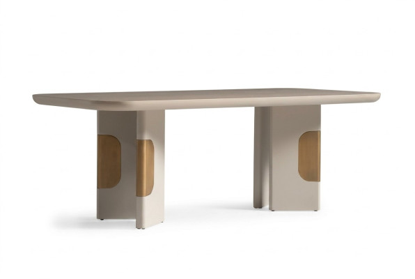 Modern dining table, dining room table, wooden dining nook, beige dining room design