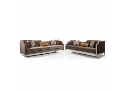 Four-seater sofa set 4 seat sofa fabric sofa upholstered sofa brown set