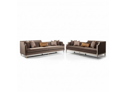 Four-seater sofa set 4 seat sofa fabric sofa upholstered sofa brown set