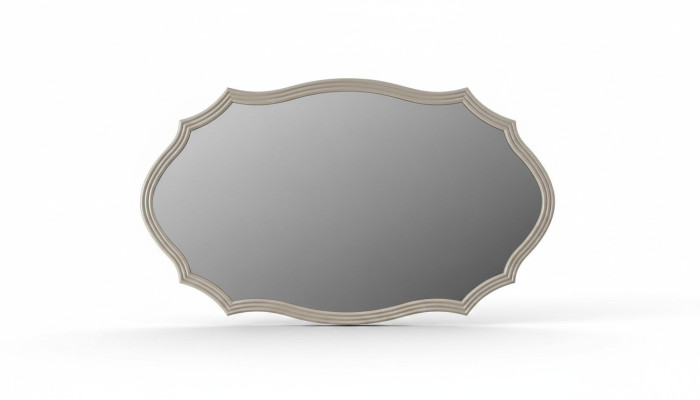 Wall mirror decorative luxury design living room beige 150x90 wood