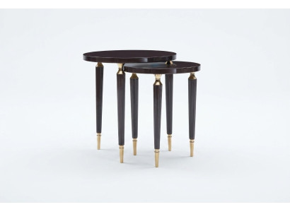 Group of side tables, coffee tables, set of tables 2-piece black