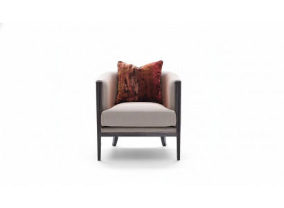 Armchair Wingback Chair Fabric Gray Seat Cocktail Chair Recliner Design