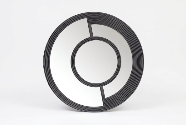Wall Mirror Round Mirror Decorative Modern Design Living Room Black