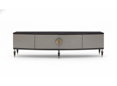 Sideboard RTV Lowboard TV Stand Cabinet Wood Gray Living Room