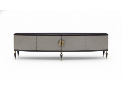 Sideboard RTV Lowboard TV Stand Cabinet Wood Gray Living Room