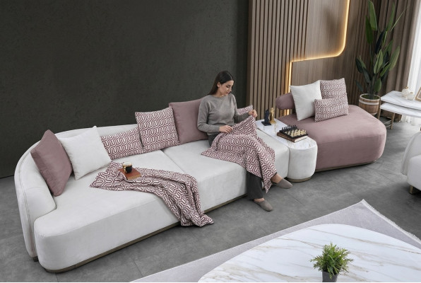 Sectional sofa fabric sofa pink large sofa upholstered sofa modern sofas